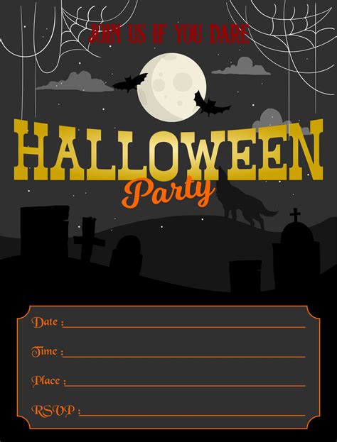 Scary Halloween Party Invitations 15 Free Pdf Printables Printablee