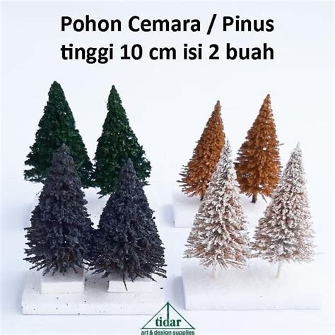 Jual Siap Kirim Miniatur Pohon Cemara Maket Pohon Pinus Tinggi 10 Cm