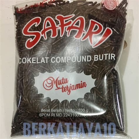 Jual Murah Meses Coklat Safari Dari Lagie 100 Gram Halal Cokelat Butir