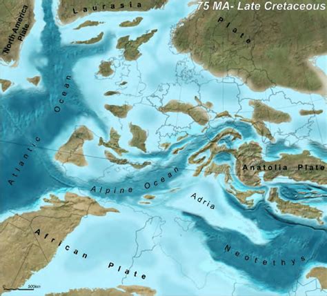 Paleogeographic Reconstruction At 75 MA Modified From Ron Blakey NAU