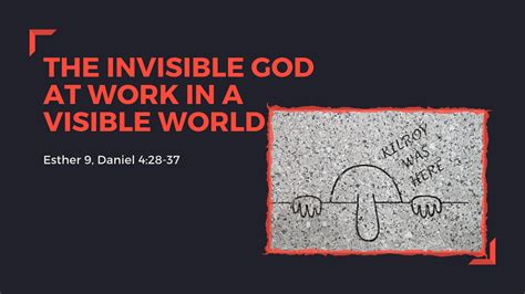 The Invisible God at Work in a Visible world – McClendon Baptist Church