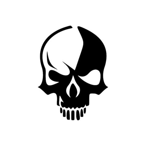 Premium Vector | Skull logo featuring a black and white vector graphic