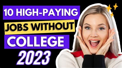 High Paying Jobs Without College Degree Youtube