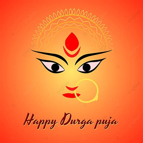 Happy Durga Puja With Logo Vector Background, Durga Puja, Navaratri, Vijayadashami Day ...