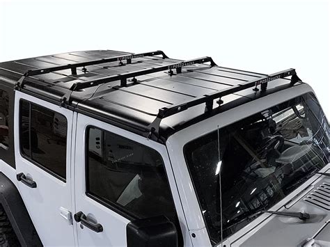 Exposed Racks Hardtop Tent Roof Rack For 07 18 Jeep Wrangler Unlimited Jk 4 Door Multi Function