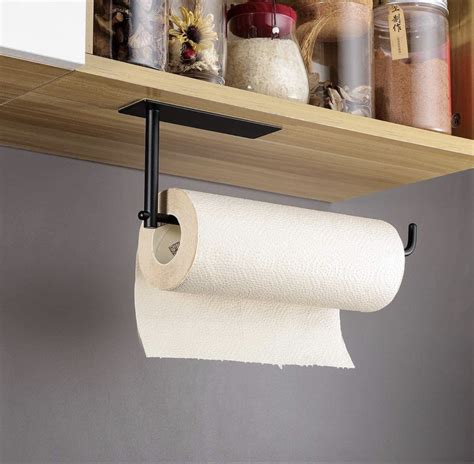 Suntech Paper Towel Holder Under Kitchen Cabinet Self Adhesive Matte