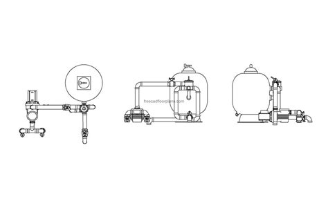 Swimming Pool Filter Free CAD Drawings