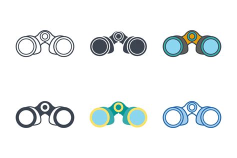 Binocular Icon Collection With Different Styles Binocular Icon Symbol