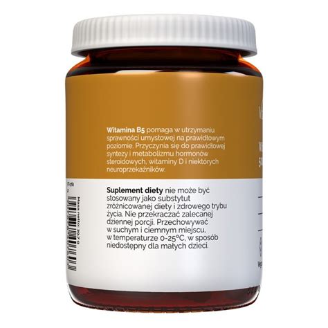 Vitaler s Witamina B5 500 mg Kwas pantotenowy 60 kapsułek