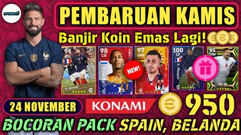 Pembaruan Kamis Nopember Potw World Cup Bocoran Pack Spanyol