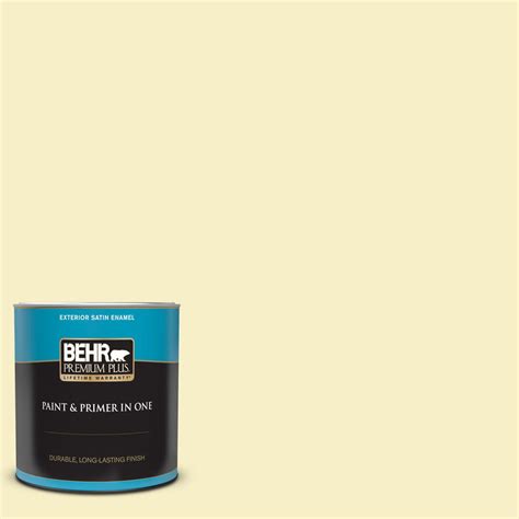 BEHR PREMIUM PLUS 1 Qt 400A 1 Candlelight Yellow Satin Enamel