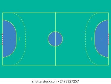 Top View Diagram Handball Court Inside Stock Vector (Royalty Free ...