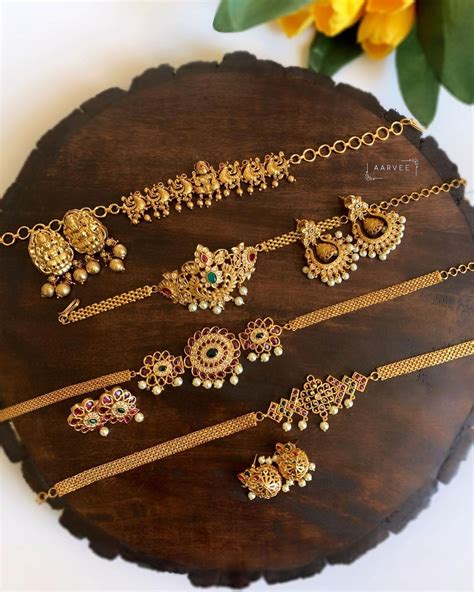 Close Neck Antique Choker Necklace Sets South India Jewels Choker