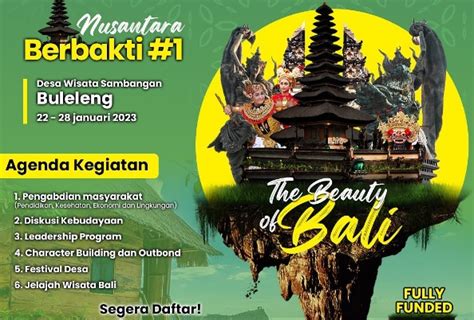 Beasiswa Volunteering Nusantara Berbakti Batch Ke Bali Untuk Umum