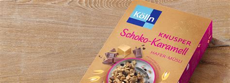 Knuspermüsli mit Schoko Karamell entdecken Kölln