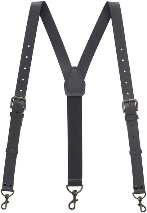 Suspender Store Buckle Strap 1 Inch Wide Leather Suspenders Trigger Snap 48 For 5 9 To 6 2