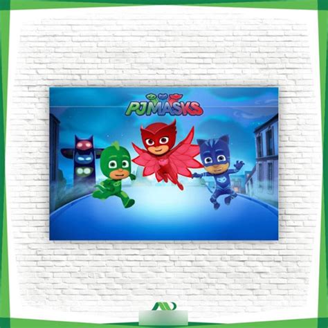 Painel Sublimado Pj Mask Cor Sub Tamanho 2x1 5m Parcelamento Sem