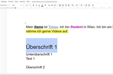 how to format a document in google docs