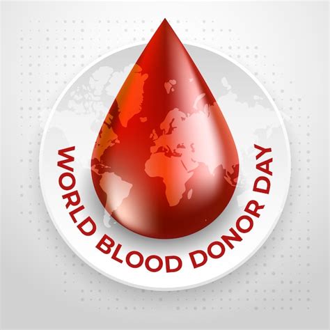 Free Vector Realistic World Blood Donor Poster Template