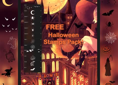 Halloween Stamps Procreate Brushes Graphicsbunker