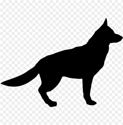 Free Download Hd Png Dog Silhouette German Shepherd Dog Sticker Png