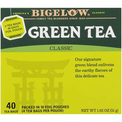 Bigelow Classic Green Tea Bags 40 Count 182 Oz Droneup Delivery