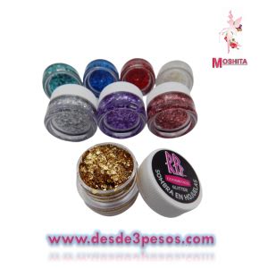 Sombra Cremosa En Hojuelas De Colores Glitter 2 5 X 3cm Diametro