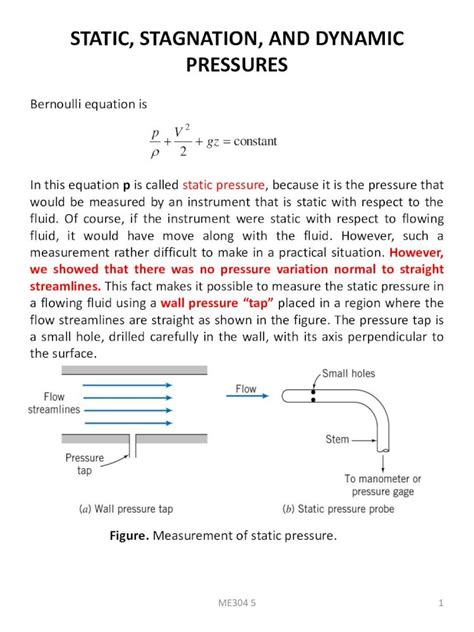 Pdf Static Stagnation And Dynamic Pressure 5 Staticstatic