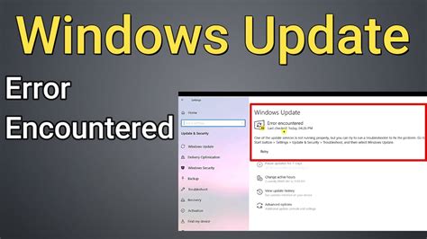 How To Fix Windows Update Error Encountered How To Fix Windows Update