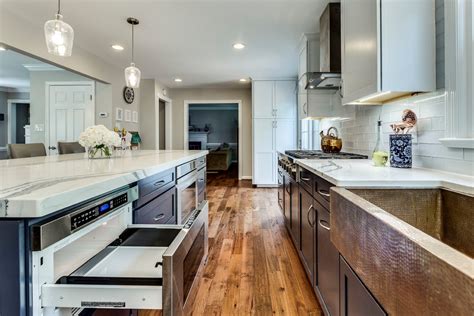 Blue And White Kitchen Design Alexandria Va Transitional Kitchen