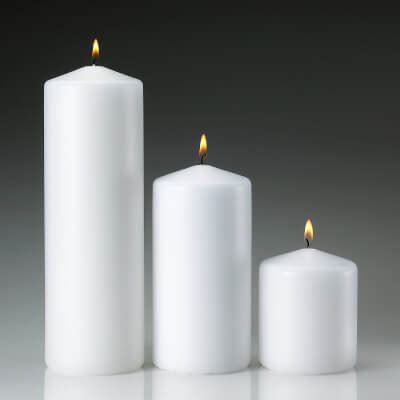 White Pillar Candles | Lowest UK Prices | High Quality Candles from The ...