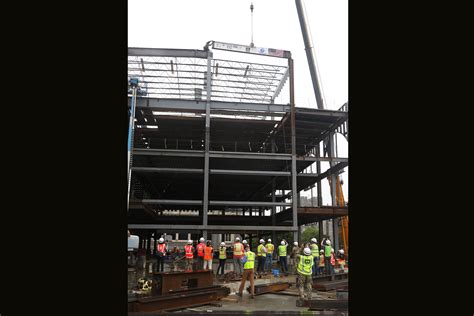 One Of The Final Beams Placed During Ceremony For West Point Cyber And