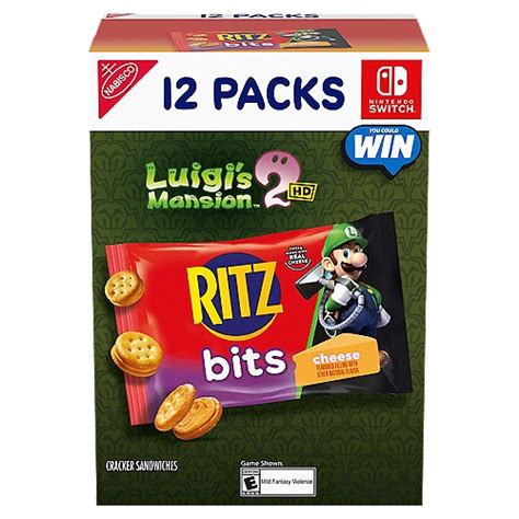 Ritz Bits Cheese Sandwich Crackers 12 Snack Packs Shoprite