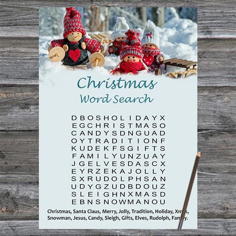 Christmas party games,Christmas Word Search Game Printable,C - Inspire ...