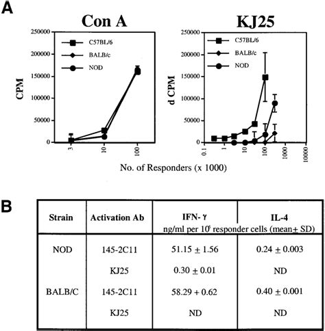 Activation And Proliferation Of B6 BALB C And NOD V3 T Cells In Vitro