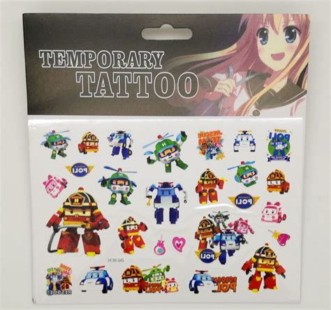 Robocar Poli Temporary Tattoo Sticker Design A Party My Malaysia