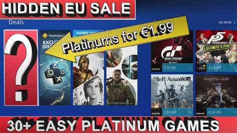 Ps Eu Hidden Sale Games Under Easy Platinum Games Ends