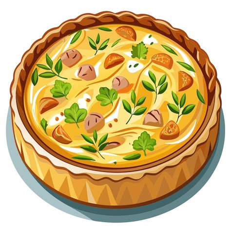 French Quiche Lorraine Premium Ai Generated Vector