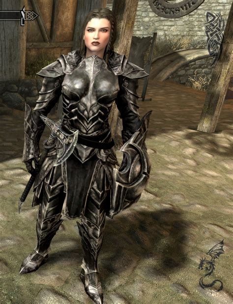 Lydia from Skyrim in full ebony armor by rridgie on DeviantArt