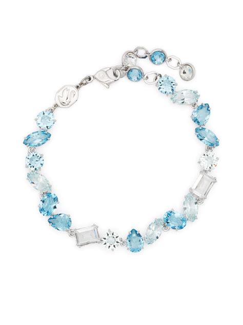 Swarovski Gema Mixed Crystals Bracelet Blue FARFETCH GR