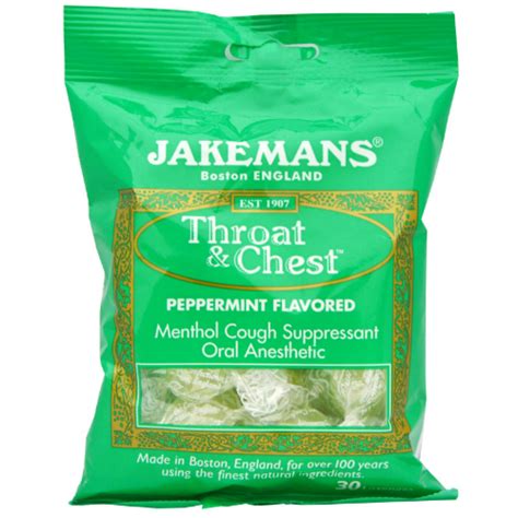 Throat Lozenges Peppermint Menthol Bag 30 ct, $1.59ea from JAKEMANS!