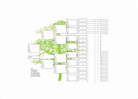 10 Generation Family Tree Template Elegant Seven Generation Family Tree Template – 9 Free Word ...