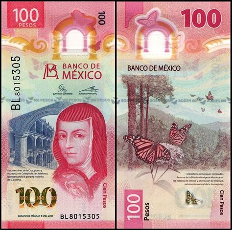 Mexico 100 Pesos 2021 P 134c Unc Polymer Ebay