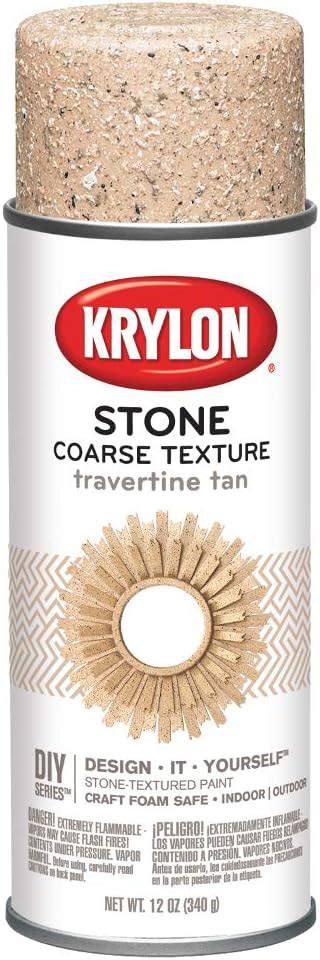 Krylon K18203 Make It Stone Textured Aerosol Spray Paint 12 Ounce