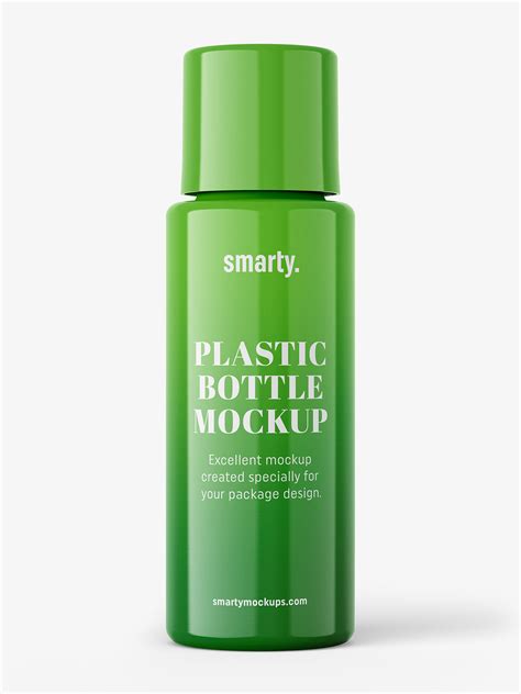 Simple round bottle mockup / glossy - Smarty Mockups