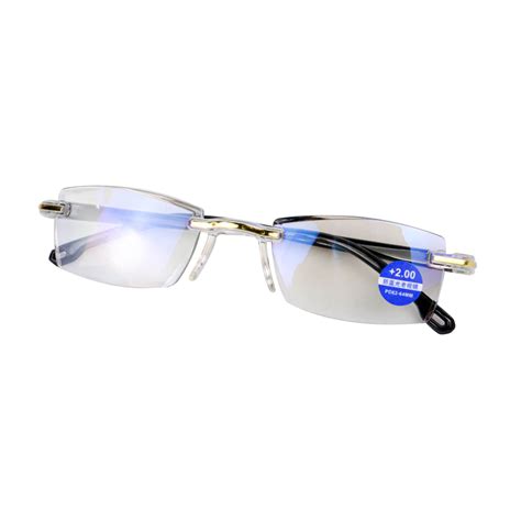 Ahora Kacamata Baca Rabun Dekat Frameless Anti Blue Light Glasses Plus