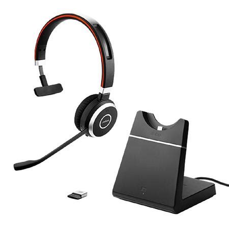 Jabra Evolve 65 MS Mono Bluetooth Headset With USB Adapter And Charging