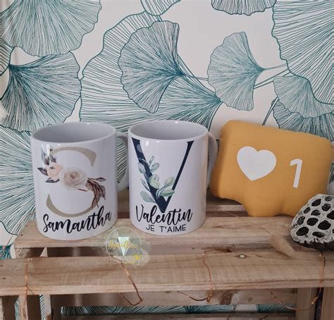 Mug personnalisé "initiale"