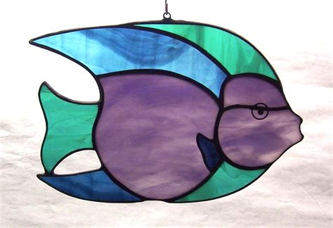 Queen Angel Fish Suncatcher Green Heron Glass Studio Stained Glass