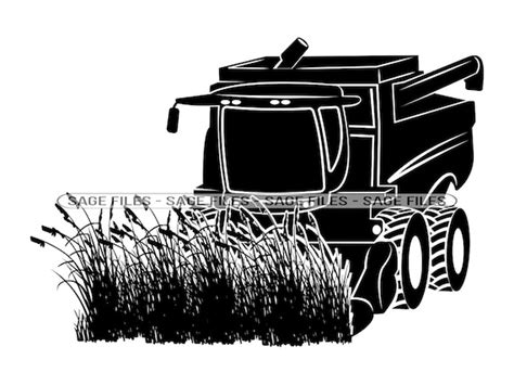 Combine Harvester Svg Combine Svg Wheat Harvester Svg